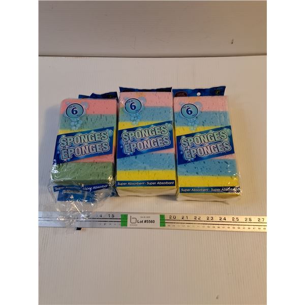 (3) Bags of Sponges