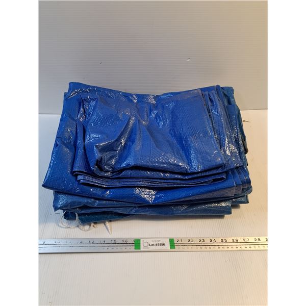 (4) Tarps-8'Round,8'x11',8'x6',6'x5'