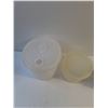Image 2 : (3) White Vintage Tupperware Containers Up to 8x9"