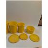 Image 3 : (5) Yellow Vintage Tupperware Containers Up to 7x8"