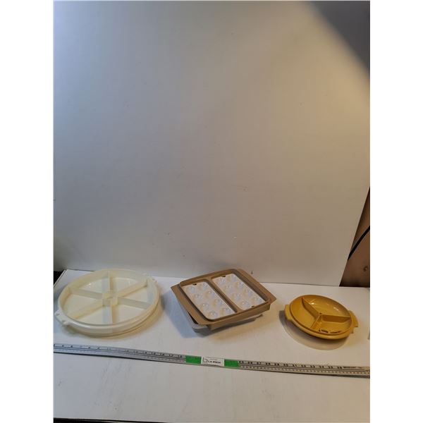 Tupperware Deviled Egg Container, (2)  Assortment Containers