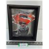 Image 1 : Framed Holographic Batman/Superman Wall Art - 9.5x11.5"