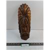 Image 1 : Wooden "Bearded Man" Wall Decor - 16x5"