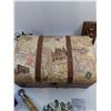Image 2 : Storage Trunk 16x12x8", Sea Shells, Metal Wall Sconce, Wood Plaque Thermometer, Hudson Sprayer, Misc