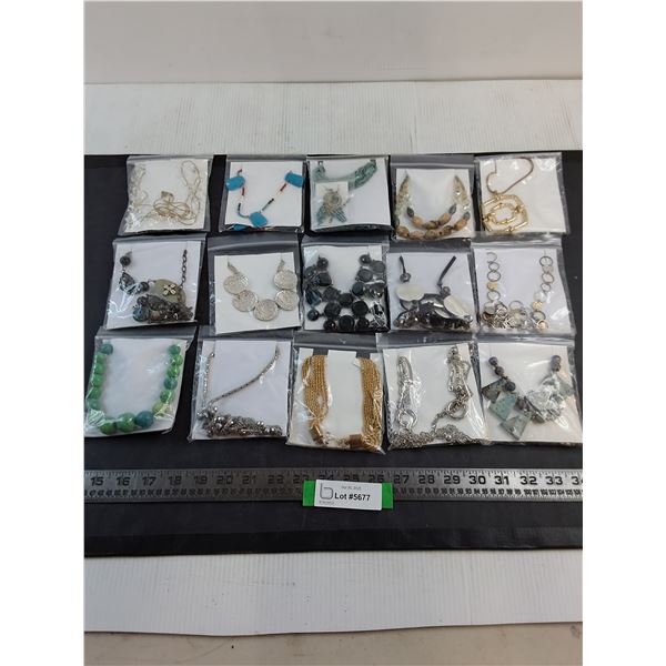 (15) New Costume Jewelry Necklaces