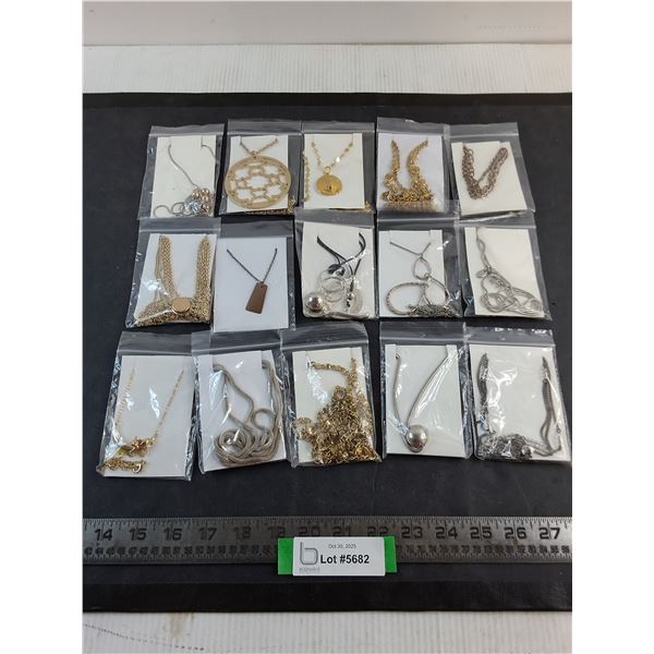 (15) New Costume Jewelry Necklaces