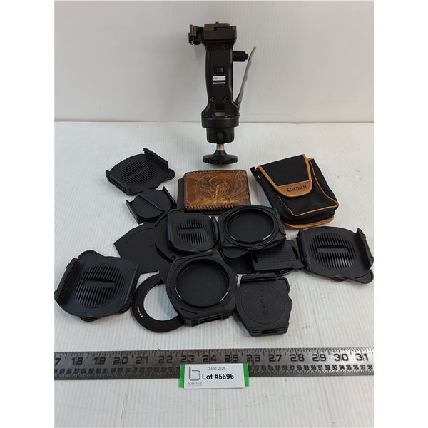 Manfrotto Joystick Grip, Cokin Camera Lens Filter Holders, Leather Wallet, Canon Camera Case