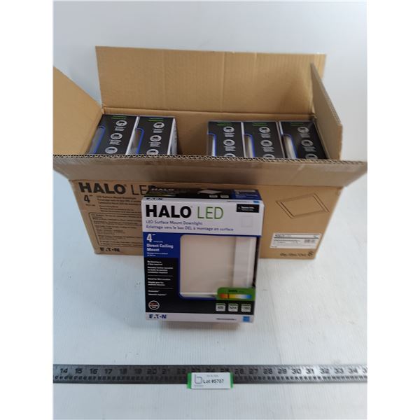 Carton of (6) New Halo LED Ceiling Mount Lights