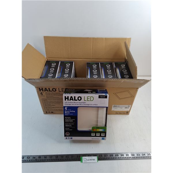 Carton of (6) New Halo LED Ceiling Mount Lights