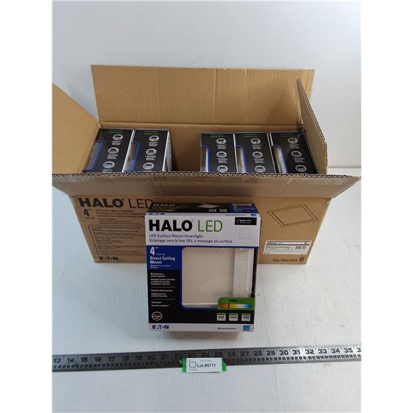 Carton of (6) New Halo LED Ceiling Mount Lights