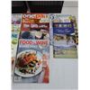 Image 3 : (12) Cooking/Entertaining Books/Magazines, (2) Metal Magazine Holders