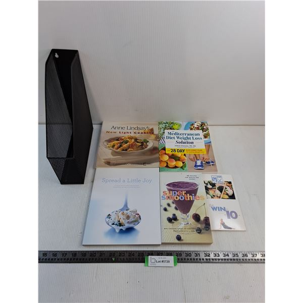 (5) Healthy Cooking Books, Metal File Folder