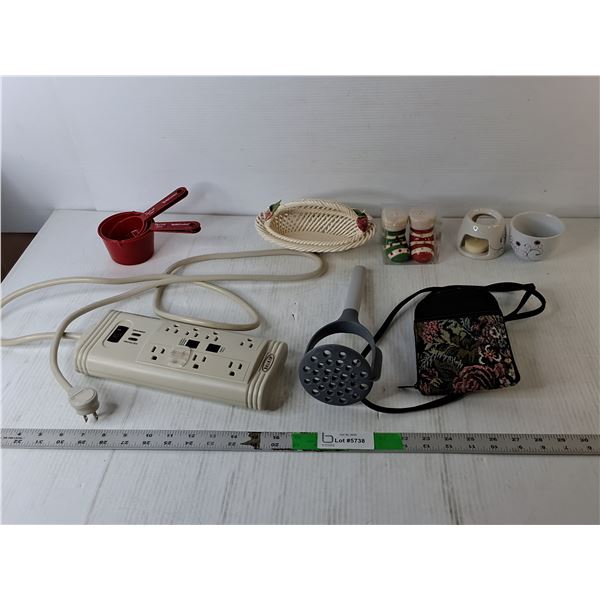 Surge Protector, Measuring Cups, Potato Masher, Misc.