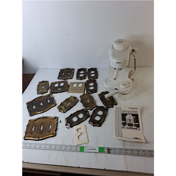 Salton Expresso/Cappucino Maker- Powers On, Wall Plates