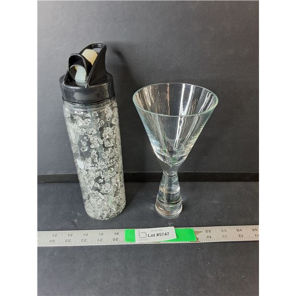 U of S Waterbottle & Martini Glass