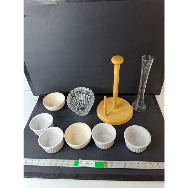 Vase, Paper Towel Holder, Gravy Bowls, Misc.