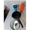 Image 2 : Revere Ware Pot with Lid, (4) Mugs, Water Bottle, Misc.
