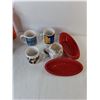 Image 4 : Revere Ware Pot with Lid, (4) Mugs, Water Bottle, Misc.