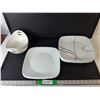 Image 1 : (12) Corelle Plates 10.5" & (2) PC Bowls