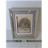 Image 1 : Framed Rabbit Artwork 16" x 13"