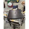 Image 2 : Metal Patio Set, 5 piece plus cushions