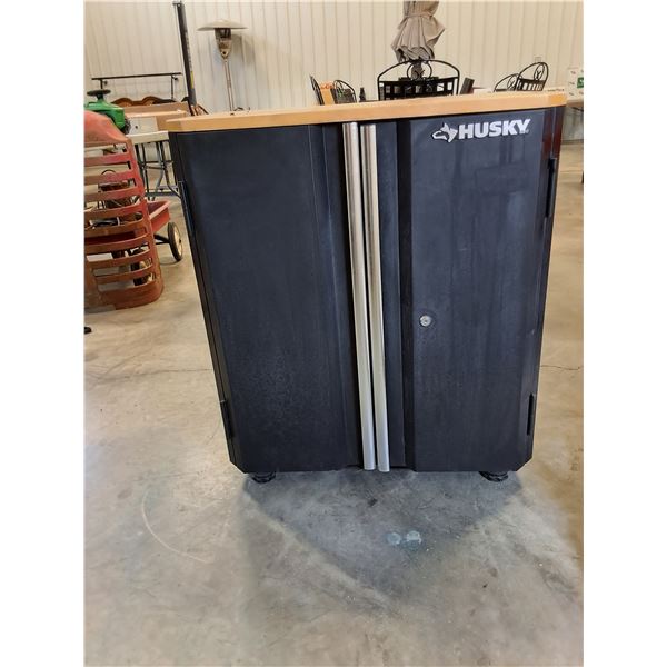 Husky Wood Top Shop Cabinet-has key