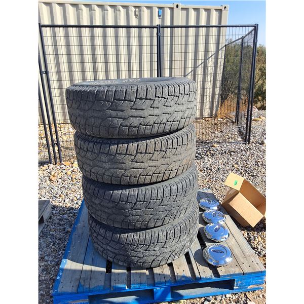 Set of Ford Rims with Tires and Caps