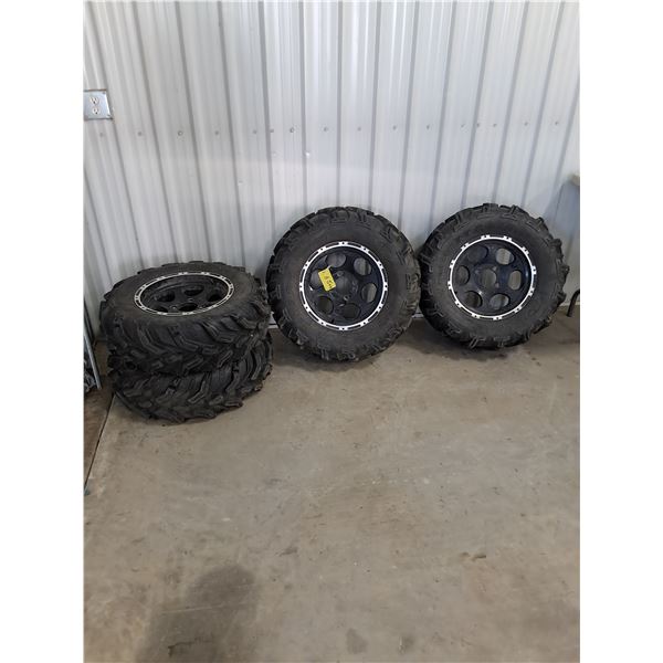 Set of 4 Quad Tires with Rims-fit Side by Side listed in lot 1