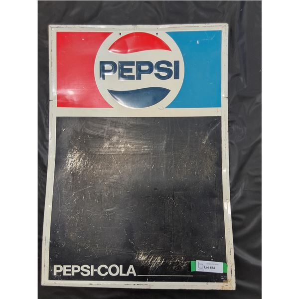 Metal Pepsi Chalkboard Sign 19 1/4" x 27 1/4"