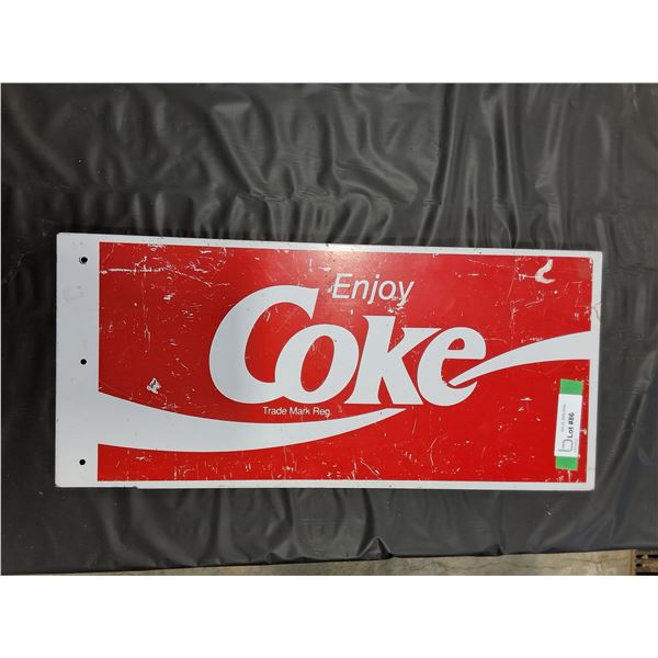 Metal Enjoy Coke Sign 22 1/4" x 10 1/4" x 1/2" d