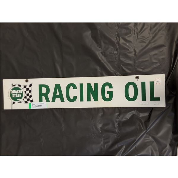 Double Sided Quaker State Racing Oil Sign