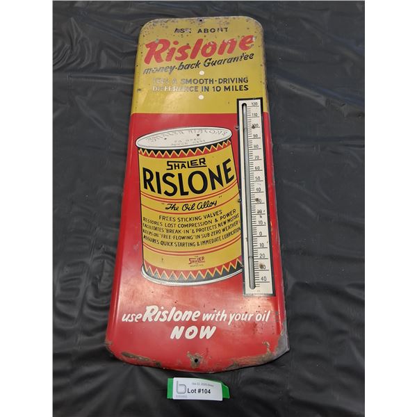 Vintage Metal Risolene Thermometer
