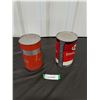Image 2 : (2) Full Esso Oil Cans