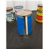 Image 4 : (6) Full Oil Cans-Coop, Risolene, Ford, Quaker State, Valvoline