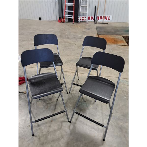 (4) Ikea Bar Height Folding Chairs