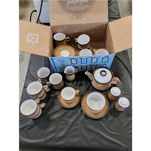 Tea Set plus Salt and Pepper, Cream/Sugar, Teapot - Denby England