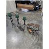 Image 1 : Wrought Iron Candle Holders, (3) Candles