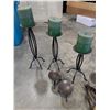 Image 2 : Wrought Iron Candle Holders, (3) Candles