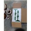 Image 2 : Set of Candleholders with Candles, 2 Vases, set of Glass Candleholders, Misc