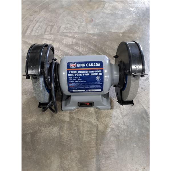 NEW King Canada 6inch Bench Grinder with LED Lights