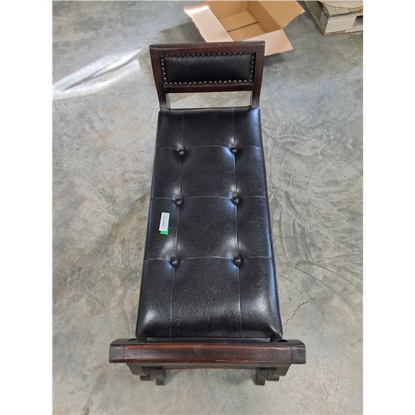 Wooden Entrance Bench with Padded Seat