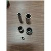 Image 1 : (5) Sockets of Various Size, 4 are 1/2" drive, 1 is 3/8"
