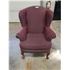 Image 1 : Burgundy Upholstered Chair