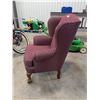 Image 2 : Burgundy Upholstered Chair