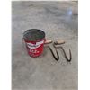 Image 1 : Ganong's Hard Candy Pail and (2) Meat Hooks