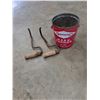 Image 3 : Ganong's Hard Candy Pail and (2) Meat Hooks