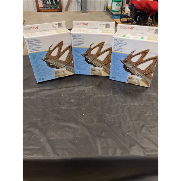 (3) Easy-Heat Roof and Gutter De Icing Kits-NIB