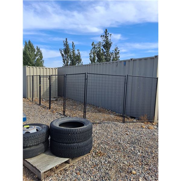 *(7) Metal Fencing Panels with Gate Panel