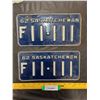Image 2 : 1962 Set of Saskatchewan License Plates