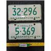 Image 1 : (2) 1966 Saskatchewan License Plates